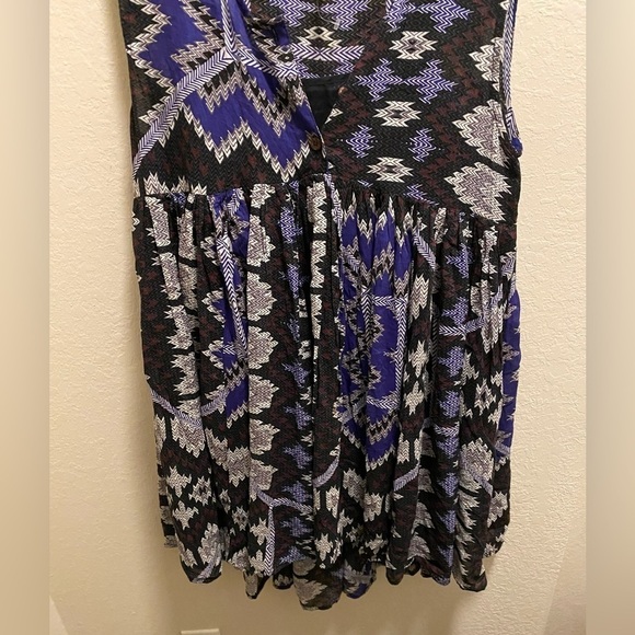 Free People Take Me To Thailand Aztec Print Dress Size XS New Without Tag Boho - Picture 8 of 14